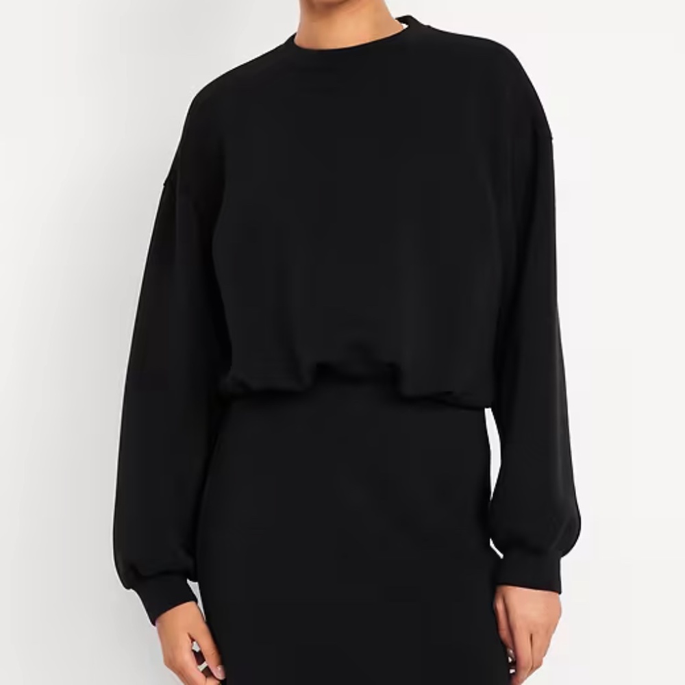 Bounce Fleece Bubble-Hem Sweatshirt